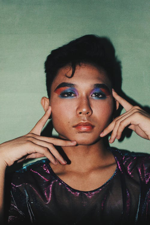 Man wearing makeup